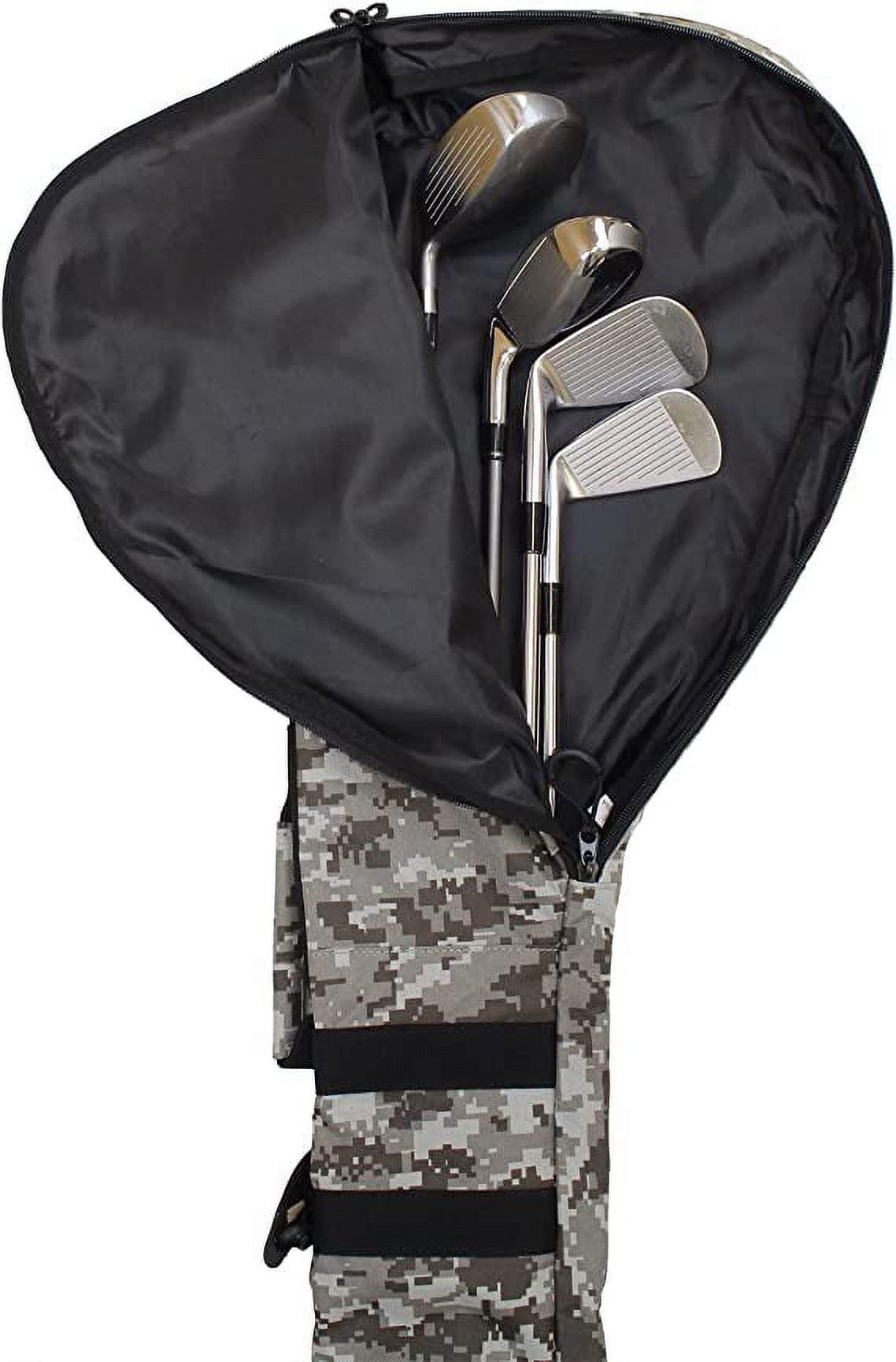 Lightweight Sunday Bag, Shoulder Golf Ba - Multiple Pockets and Comfortable Padded Strap, Perfect for Driving Range, Par-3, Practice- Camouflage