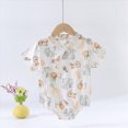 thumbnail image 2 of CAUYDY Infant Boy Romper Preemie Short Sleeve Sleepers for Girl Newborn Comfy Pajamas Spring Summer Baby Clothes 0-3M 6-9M 12-18M Sizes 12-18 Months,Beige, 2 of 5