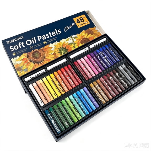 Truecolor 48‑Color Classic Ultra Soft Oil‑Based Art Pastels