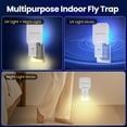 thumbnail image 3 of Fruit Fly Traps for Indoors, Plug in Flying Insect Trap with Auto Night Light, Bug Catcher Indoor, Fly Trap Indoor for Fruit Flies, Gnats, Mosquito, Moths (2 Device + 10 Glue Cards), 3 of 3