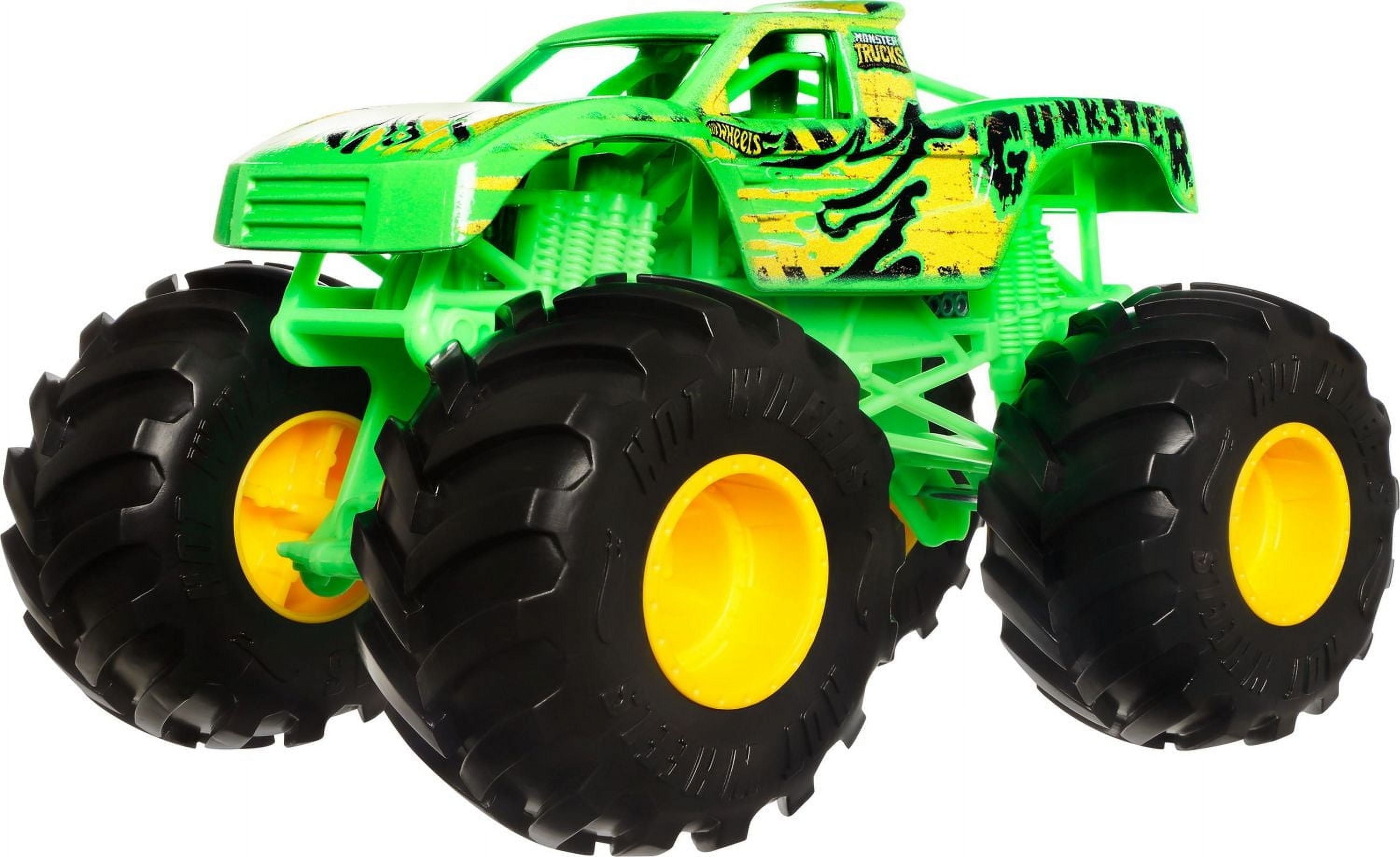 Hot Wheels Monster Trucks 1:24 Scale Vehicle Gunkster, Collectible Die-Cast Toy Trucks