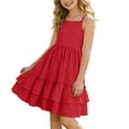 thumbnail image 2 of Diufon Dresses for Girls Spaghetti Strap Flowy Ruffled Layered Sundress Summer Cute Graduation Bridesmaid Dress, 2 of 9