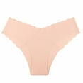 thumbnail image 2 of ZyeKqe Seamless Underwear for Women No Show Thong Cute Breathable Panties Stretch Ladies Briefs S-XL, 2 of 3