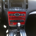 thumbnail image 4 of Real Bright Soft Car Interior Carbon Fiber Sticker DecorationRed Carbon Fiber Radio Console With Navigaiton Cover For Infiniti G37 SedanAuto Car Protection Interior Accessories, 4 of 8