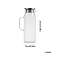 thumbnail image 3 of Weloille Straight Clear Glass Cold Water Pitcher With Handle, Heat-Resistant Borosilicate Glass Jug, BPA-Free Leak-Proof Drink Container, 1 Pack for Juice Iced Tea Home Kitchen, 3 of 6