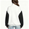 thumbnail image 5 of Womens Half Zip Up Hoodie, Color Blocking Fleece Oversized Cute Sweatshirt, Half-zip Zipper Hoodies for Women,Stand Collar Sweatshirts,Comfy Pullover with Pocket,Fall Clothes,Winter Outfits, 5 of 6