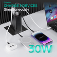 thumbnail image 2 of Chargeworx USB Wall Charger Block, 4-Port 30W USB Charging Station with 2 USB-A & 2 USB-C Ports, Compact Foldable Plug Fast Charger for iPhone, Galaxy, Android, iPad & More, 2 of 7