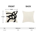 Black And White Pillow Covers 16x16 Set Of 2 Geometric Abstract Modern ...