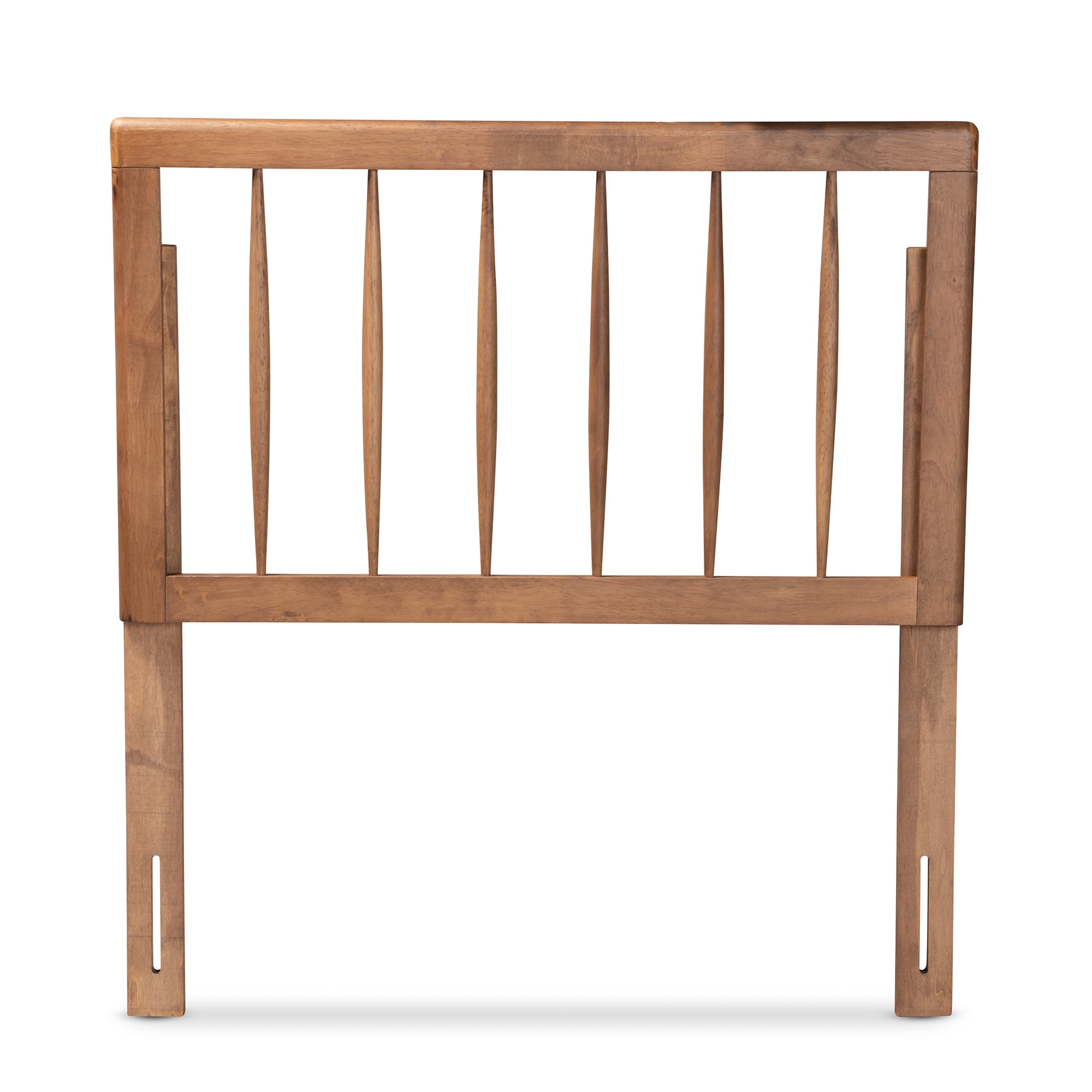 Baxton Studio Valin Contemporary/Modern Back Support Rubberwood Headboard, Twin, Ash Walnut