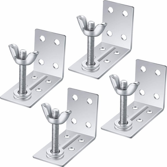 Roman Shade Wall l Bracket and Wingnut Ceiling or Wall Mount Brackets Mounting Installation L-mounts for Roman Shade Home Window Drapery Use(4 Pieces)