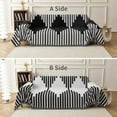 thumbnail image 5 of Smuge Sofa Cover, Couch Cover Protector Slipcover L Shape 3 Cushion Sofa Towel Sectional Throws Sofa Covers for Dogs Cats Home Decor(71"x 150", Black White), 5 of 8