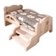 thumbnail image 1 of 1:12 Muñeca de madera Mini cama Juguete de simulación Juguete educativo de dibujos animados Juguete de desarrollo Juego de cama de oso, 1 of 9