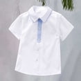 thumbnail image 2 of KAUOD Kids Girls Short Sleeve Polo Shirt Cute Lapel Collar Button Down Pullover Tops Summer Comfy Preppy Dress Blouse, 2 of 6