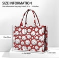 thumbnail image 3 of Large Capacity Tote Bag,Red Baseballs Pattern Handbag Fashion Luxury Tote Bag,15.7"x13"x 5.1" Inches,Laptop Compatible, 3 of 6