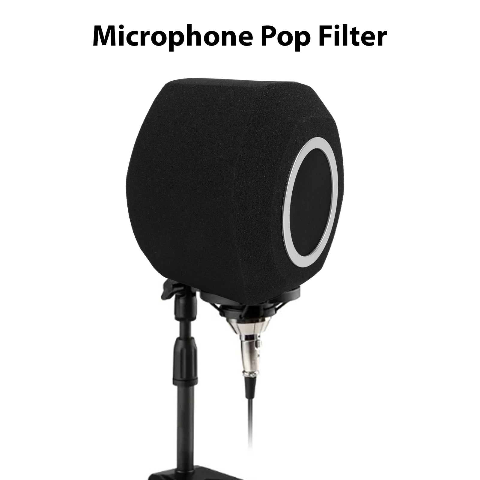 String Instrument Portable Windscreen Foam Cover Professional Studio Acoustic Pop Filter Mic Noise Reduction for Condenser Dynamic Microphones Recording Studio