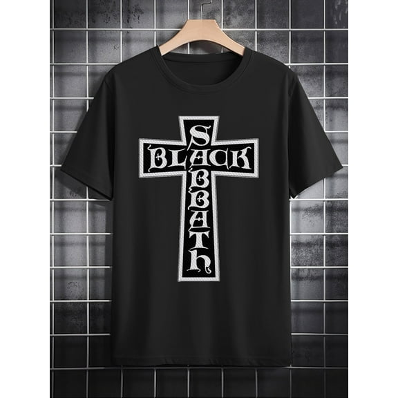 Round Neck Summer Tee, Machine Washable Regular Fit Rock Band Merchandise Gift for Men, Band T Shirts, Comfortable Casualwear, Summer Outfit, Rock Style, Soft Material, Printed Shirt, Rock Lovers