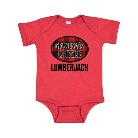 

Inktastic Grandma Little Lumberjack Plaid Gift Baby Boy Bodysuit