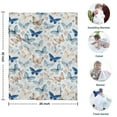 thumbnail image 4 of White Butterfly Flower Pattern Blanket,Comfortable Soft Flannel Throw Blanket,All Season,Warm Lightweight Blankets for Sofa Bed Couch Living Room Chair,30"x40", 4 of 4