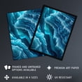 thumbnail image 2 of Artery8 Luminescent Blue Ice Glacier Abstract Canyon For Living Room Extra Large XL Wall Art Poster Print, 2 of 5