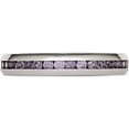 thumbnail image 3 of Stainless Steel Polished 4mm February Purple Cz Ring (Size 6) Made In China sr131-6, 3 of 5