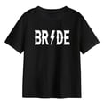 thumbnail image 4 of Camisetas para mujer con cuello redondo, cómodas, elegantes, informales, de verano, básicas, camisetas de manga corta para caminar por la calle y Negro, 4 of 10