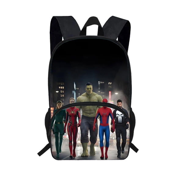 Large Capacity Backpack with Spider Print, - Brand New Day Themed Vibrant Printed Daypack for School and Outdoor, Adjustable Straps Lightweight Rucksack for Travel