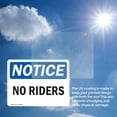 thumbnail image 6 of (2 Pack) No Riders OSHA Notice Sign 24 Inch X 18 Inch Vinyl Label Decal Sticker Weather Resistant, UV Protected for Workplace, Business, and Construction Site, Made in the USA, 6 of 7