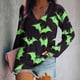 thumbnail image 1 of Ailaofu Ladies Long Sleeve Halloween and Christmas Decorative Basic V-Neck Casual Shirt Fashion Tops, 1 of 5