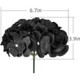 thumbnail image 5 of TETOU 10Pcs Silk Hydrangea Heads, Artificial Flowers Heads Fake Flower with Stems for Home Wedding Family Party Decoration - Black, 5 of 5