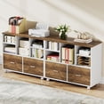 thumbnail image 4 of Fnova 39.4" Mobile Lateral Filing Cabinet with 2 Drawers for Hanging Letter Size Files, Printer Stand with Open Storage Shelves for Home Office, White+Brown, 4 of 6