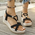 thumbnail image 1 of Apmemiss Sandales d'Été Liquidation Mode Femmes Décontractées Tête Ronde Sandales Confortables Chaussures de Plage Décontractées Offres du Jour Liquidation Prime, 1 of 9