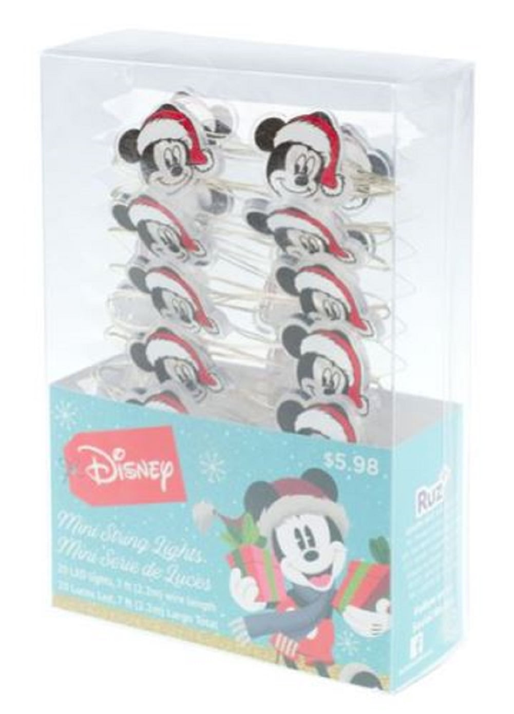 Mickey Mouse String Lights Mini Battery Fairy Light Holiday Decoration