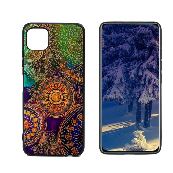 Colorful-Mandala-36 Phone Case, Degined for Samsung Galaxy A22 5G Case Men Women, Flexible Silicone Shockproof Case for Samsung Galaxy A22 5G