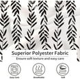 thumbnail image 3 of Modern Abstract Leaves Shower Curtain Black White Farmhouse Minimalist Shower Curtain Boho Spring Neutral Waterproof Polyester Fabric Bathroom Decor Shower Curtain Set, 72 x 72 Inches, 3 of 6