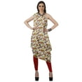thumbnail image 1 of Moomaya Robe Kurti à une Épaule Imprimée pour Femme, Sans Manches, à Col Bénitier, Style Bohème, Tenue de Soirée de Designer, 1 of 7