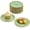 Green, variant on 50 Pack Lemon Yellow Paper Plates with Gold Scalloped Rim — 7 Inch Disposable Dessert Plates for Easter Brunch, Spring Baby Shower & Summer Picnic