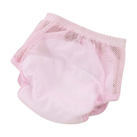 

Hrsba Infant Washable Diapers Baby Mesh Training Pants Children s Breathable Mesh Pocket Pants Pink 15M
