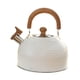 thumbnail image 3 of Hervidor silbador de acero inoxidable con mango ergonómico, ideal para cocina, hogar, 3L blanco, 3 of 9