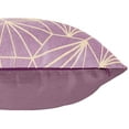thumbnail image 3 of Violet Linen Victoria Chenille Abstract Haxegon Design, Polyester Jacquard, Cranberry, 18 Inch by 18 Inch, Decorative Pillow Covers, 3 of 5