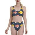 thumbnail image 2 of Picia Cute Puffer Fish Women's High Waisted Bikini Scoop Neck Swimsuit Two Pieces Bathing Suit-Medium, 2 of 8