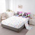 thumbnail image 5 of Feelyou Black Fairy Mermaid Bedding Comforter Set for Kids Boys Girls, Rainbow Galaxy Animal King Bedding Sets, Pink Blue, Colorful Star Reversible, 7 Pieces, 5 of 7