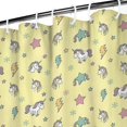 thumbnail image 3 of Yellow Cartoon Unicorn Star Lightning Pattern Shower Curtain 36"x72" ,Bathroom Decorative Shower Curtains Set with 12 Hooks,Modern Waterproof Washable Shower Curtain, 3 of 6