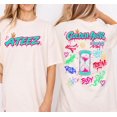 thumbnail image 3 of 2 Sided Retro Ateez Golden Hour Part 5 Graphics T-Shirt, Vintage Music Theme Casual Tee, 3 of 8