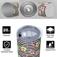 thumbnail image 4 of Pioneer Flower Floral Print Pattern 20oz Skinny Tumbler with Straw & Lid, Double Wall Vacuum Insulated Cup, Leak-Proof, Cup Holder Friendly, Hot 6H Cold 12H, 4 of 6