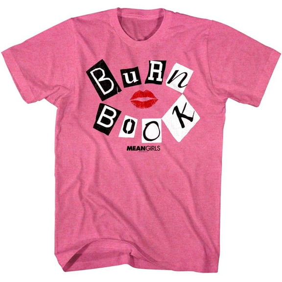 Mean Girls Burn Book Ransom Men's T Shirt (PinkHeather, AdultM)