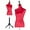 Red, variant on QRKD Sewing Mannequin Torso Manikin Dress Form 53-67 Inch Height Adjustable Female Retail Mannequin Dress Model Display Torso Body Tripod Stand Clothing Forms(Red)