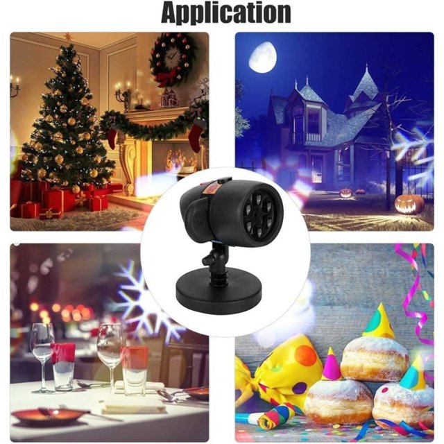 Fiesta con proyector láser con 12 tarjetas y 4 diseños para todas las ocasiones