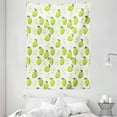 thumbnail image 1 of Apple Tapestry, Cartoon Style Green Fruits Stalks Core and Seeds Anatomy of an Apple, Wall Hanging for Bedroom Living Room Dorm Decor, 60W X 80L Inches, Brown Yellow Green Cream, by Ambesonne, 1 of 2