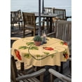 thumbnail image 2 of Outdoor Tablecloths with Umbrella Hole & Zipper, Ladybugs Eucalyptus Round Tablecloth 54 Inch, Spring Botanical Leaves Yellow Waterproof Table Cloth, Patio/Pool/Picnic Table Covers, 2 of 8