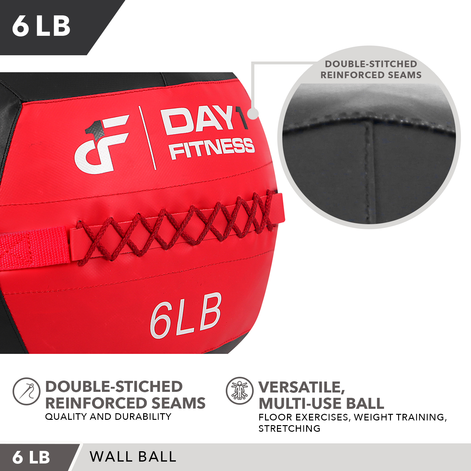 Gym Equipment Day Fitness Medicine Ball 1KG Rubber Medicine Ball With Bounce Fitness Equipment Ireland